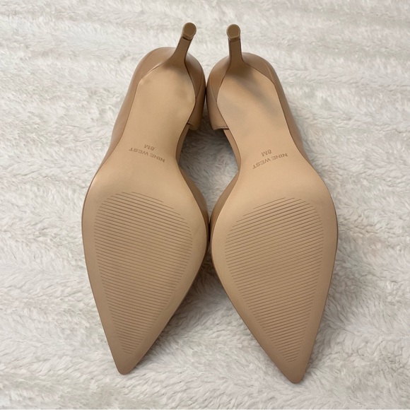 Nine West Folowe d'Orsay Pointy Toe Pumps - Warm Blush Leather - Picture 8 of 9